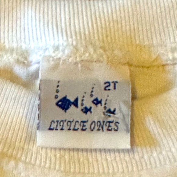 Little Ones White Tee w/ Embroidered Sorry Game Piece Graphic - Size 2T - NWT - Picture 6 of 6